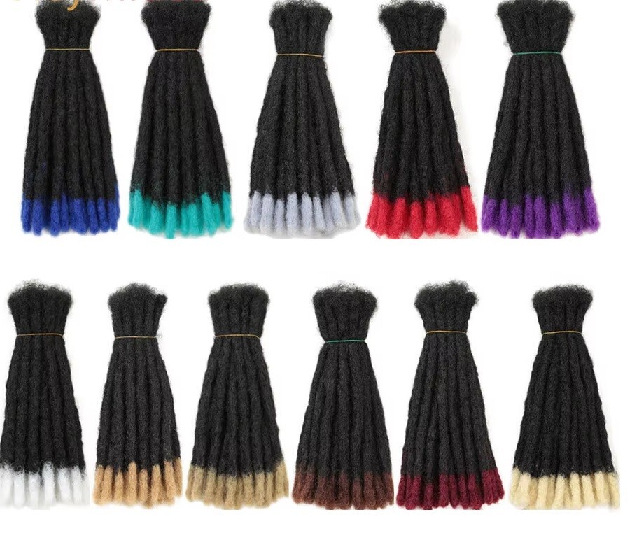 Ombre Synthetic Dreadlocks Crochet Braids 10-20 Inch Wig Hair Extensions