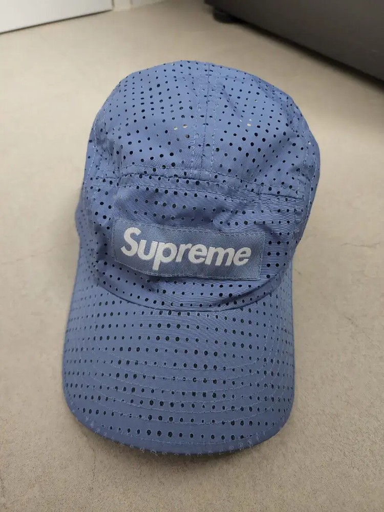 Supreme blue mesh camp cap/ swimming cap