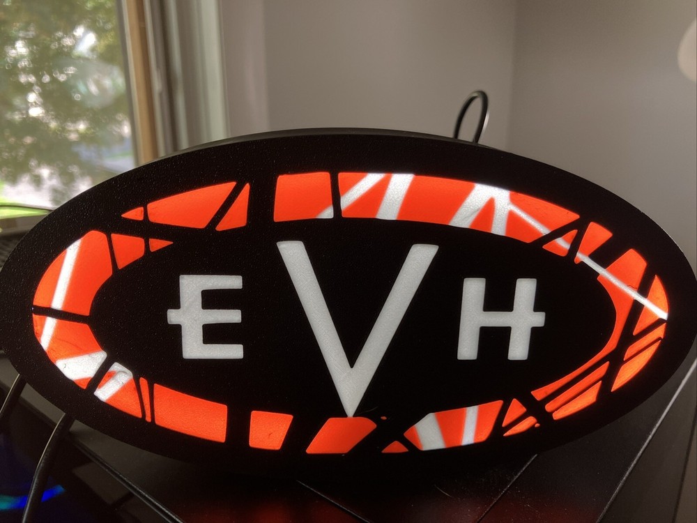 Custom Made 3d Van Halen EVH LED LightBox! Light  Box! VH