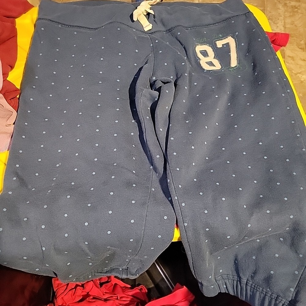 Women's Blue polka For Capri Aero Lounge Pants Size l