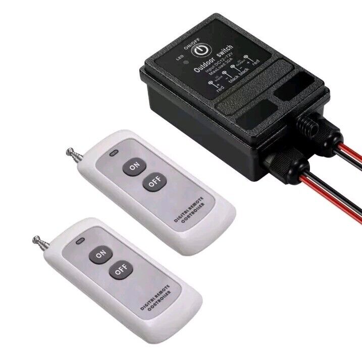 DC12V Waterproof Remote Control Relay Switch 984ft Long Range Wireless Remote