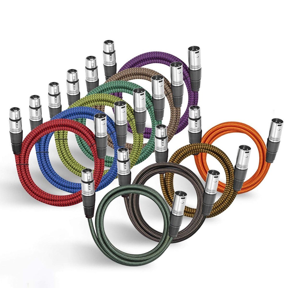 25ft Heavy Duty Braided 3-Pin XLR Male to Female Hybrid Patch Cable