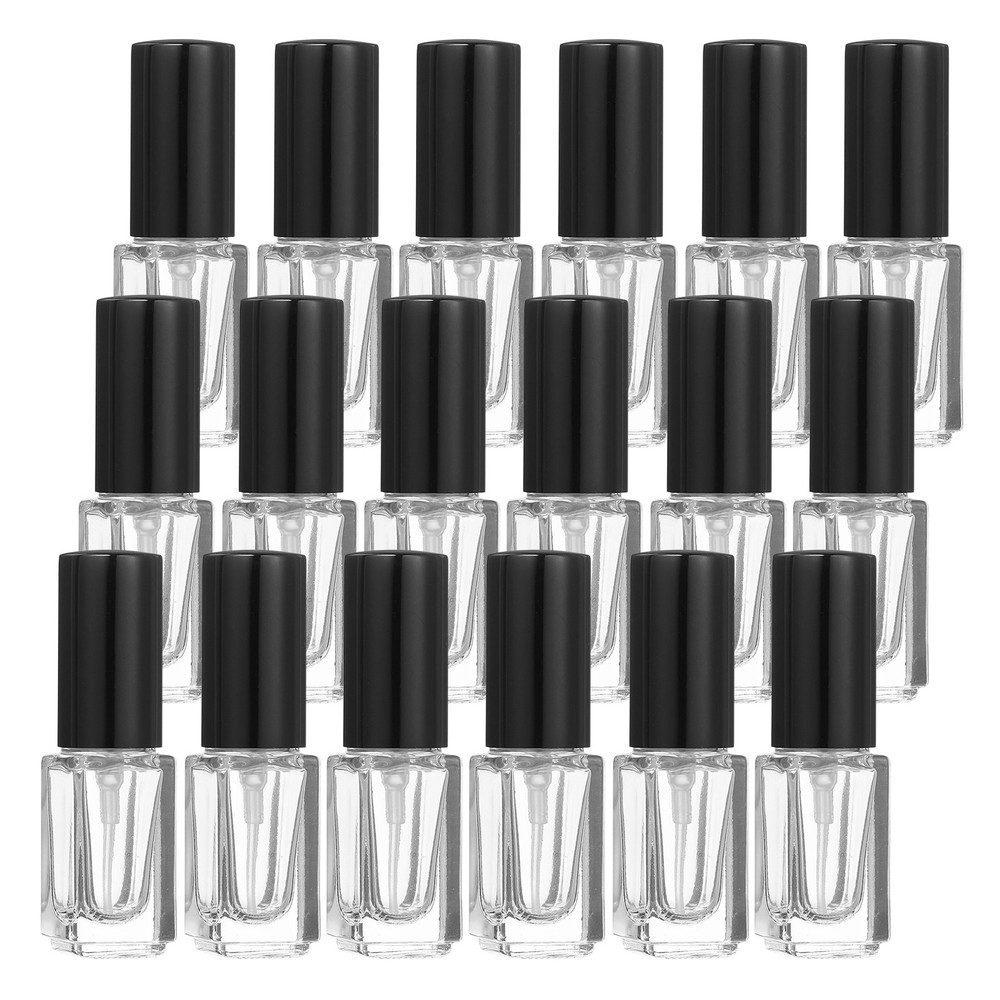 20 Pcs 3ml Clear Black Fine Mist Refillable Mini Spray Bottles