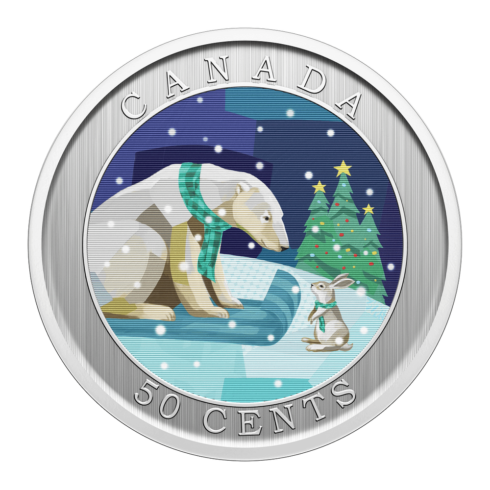 2023 Canada Lenticular Holiday Sledding 12.3g Nickle Plated Steel Coin