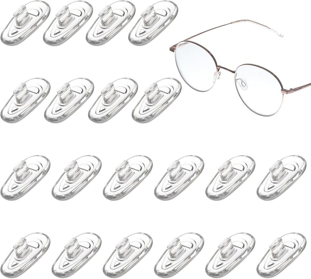 10 Pairs Push-In Eyeglass Nose Pads 15mm Replacement