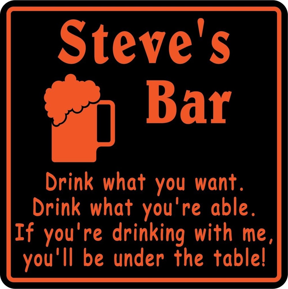 Personalized Beer Bar Sign - Custom Pub Gift for Man Cave - USA Made Wall Decor-image