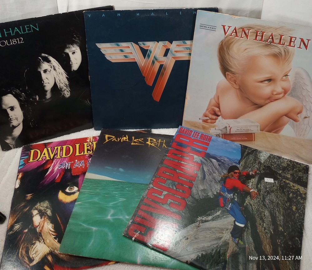 Van Halen & David Lee Roth Albums Lot Of 6