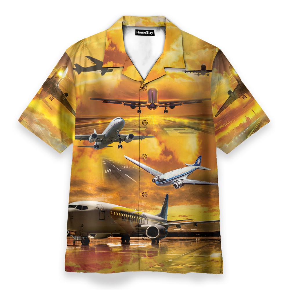 Planes Mens Buttons Up Shirts   Hawaiian Shirt