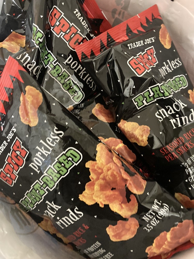 Trader Joe's Spicy Porkless Plant-Based Snack Rinds!