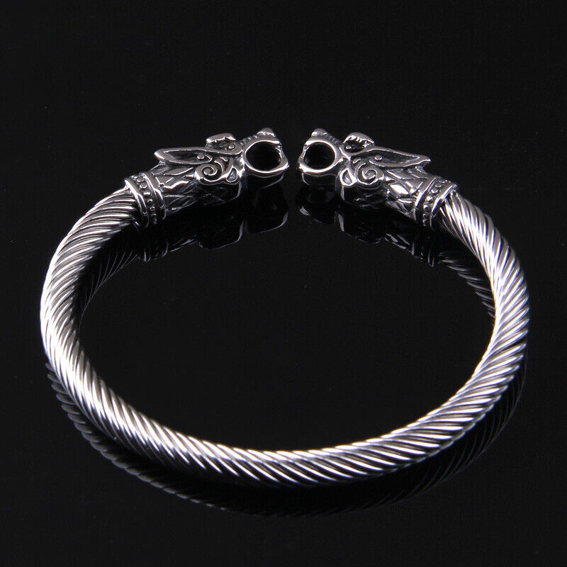 Mens stainless steel Dragon Bracelet Jewelry Fashion Accessories Viking Bracelet
