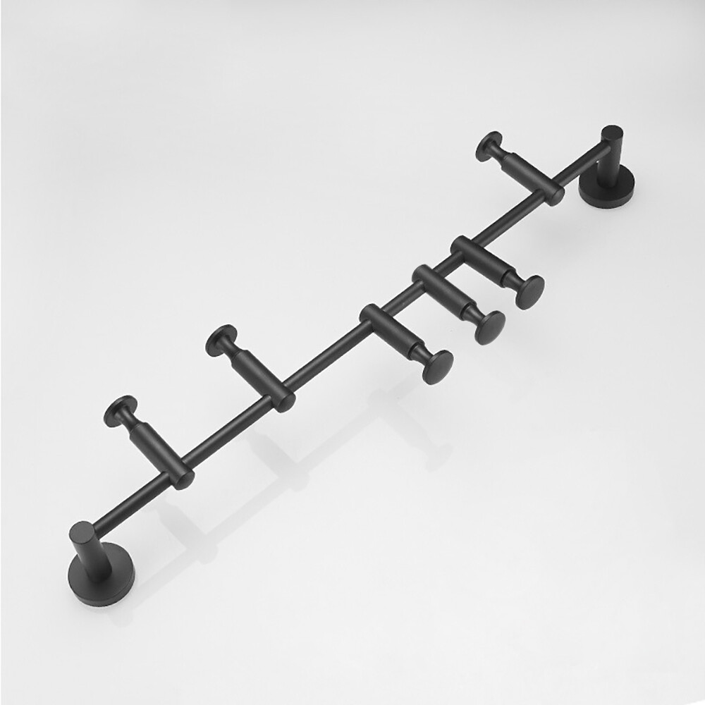 Wall Mounted Coat Rack With 6 Hooks for Hats and Clothes Anti-Oxidant Finish