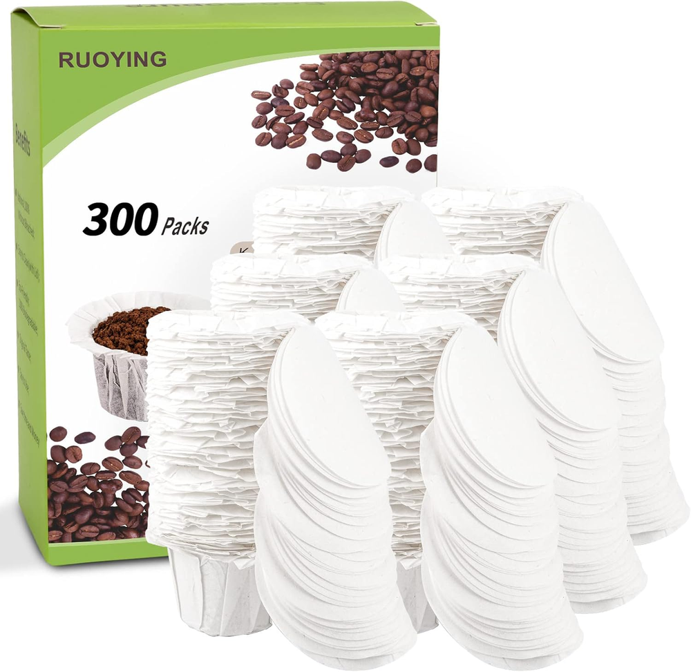 Disposable K Cup Paper Filters with Lid for Keurig Reusable Pods  