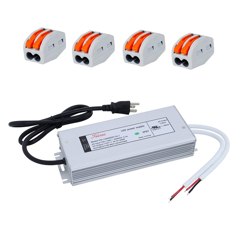12V LED Driver 12V DC LED Power Supply 12 Volt Transformer 200 watt 120 Volt ...