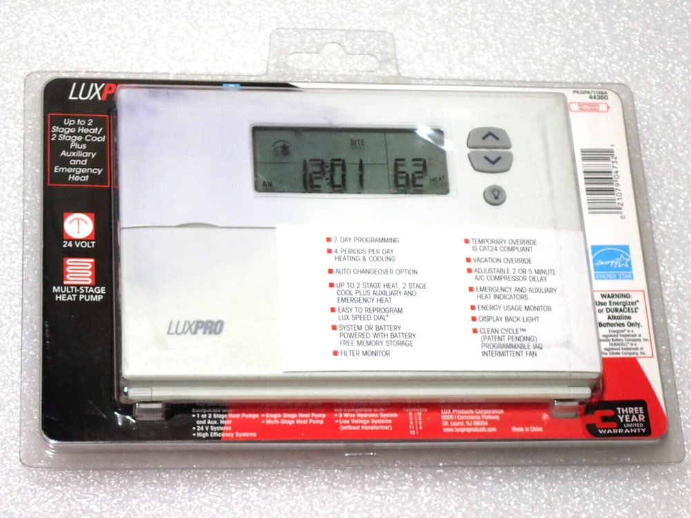 Luxpro PSPHA732 7 DÍAS Termostato Programable NUEVO