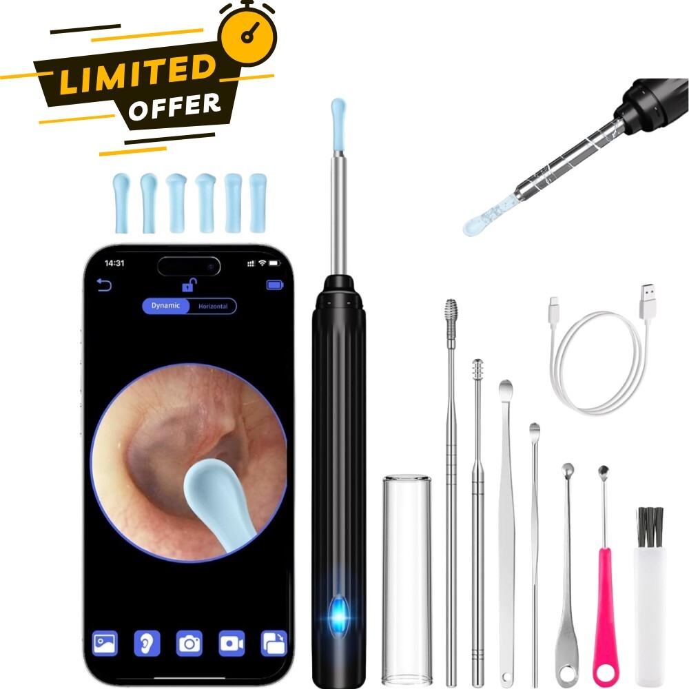 Ear Wax Removal Kit,Ear Cleaner with Camera,Ear Cleaning Kit 1269P HD...