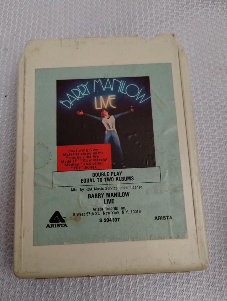 Barry Manilow Live: Double Album 8 Track - 1997 Arista Records Vintage