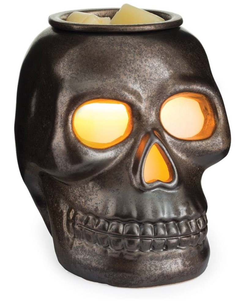 Skull Candle Warmer for Wax Melts Halloween Fragrance Illumination NIB