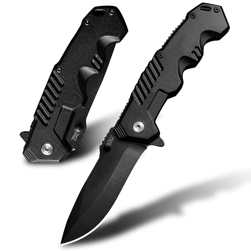 Tactical Combat Spring Assisted Open Pocket Rescue Knife EDC Fitness , Hunting