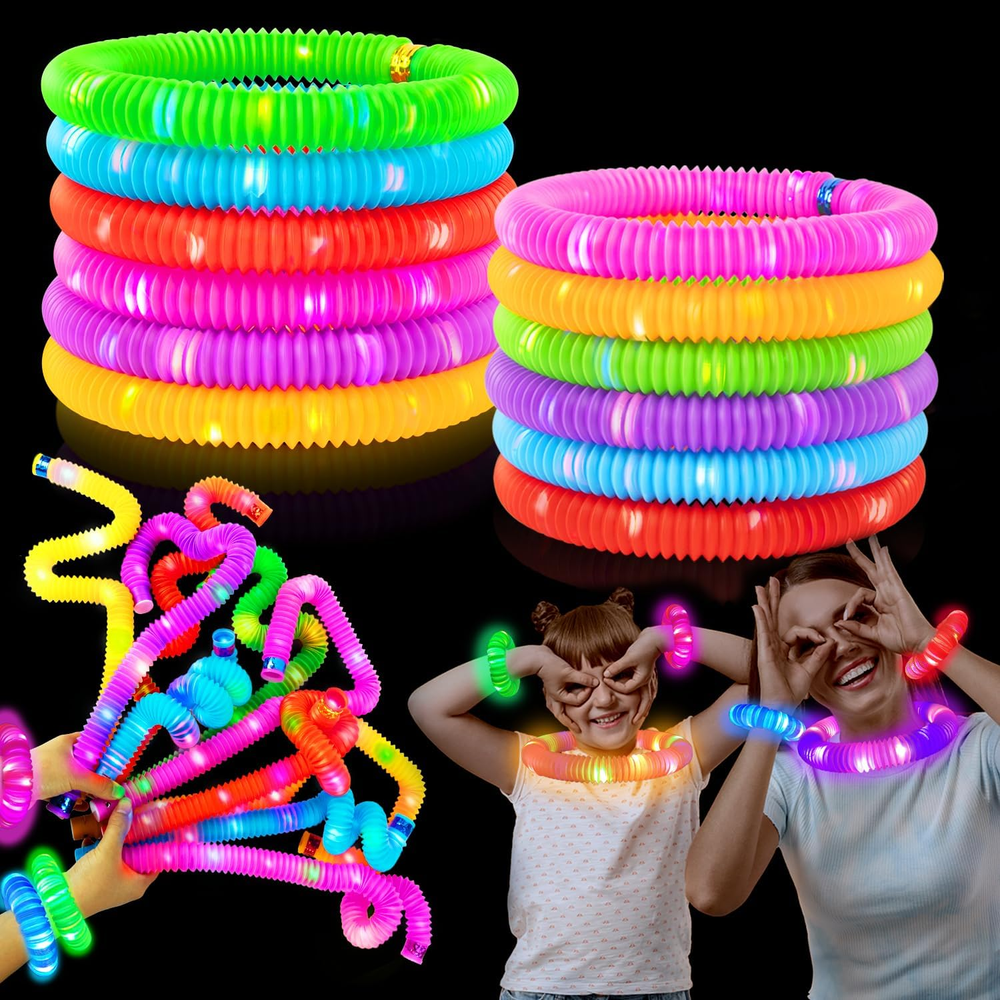 Glow Sticks Party Pack 12 Pcs-Valentines Glow in Dark Party Favor Supplies for K