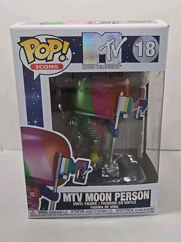 Funko Pop! Icons Music Television MTV Moon Person Rainbow Vinyl Figure #18