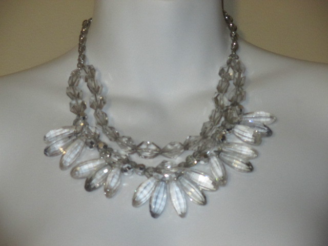 Ann Taylor Loft Two Tier Teardrop Necklace NWT $44.50