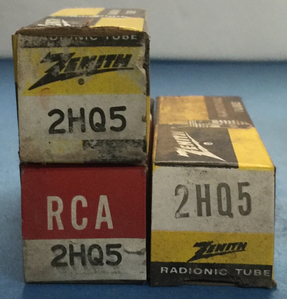 RCA Zenith 2HQ5 Vacuum Tube Trio for Audio Amplifiers