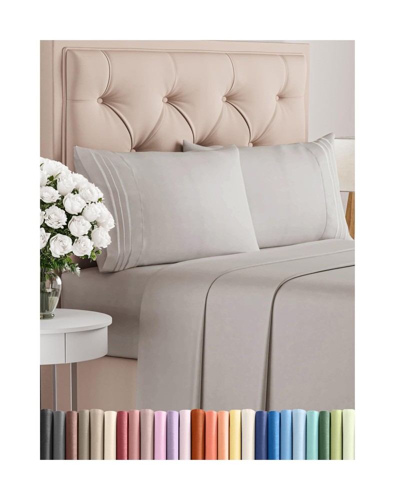 Queen Size 4-Piece Cooling Comfy Breathable Bed Sheet Set – Ho