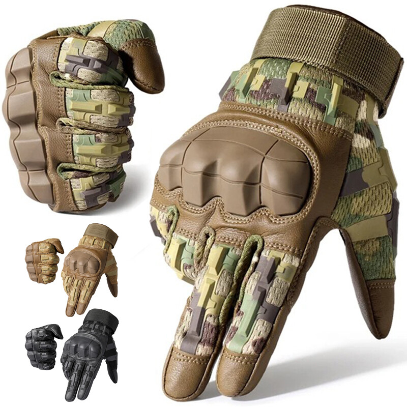 Touchscreen Tactical Gloves with TPR Impact Protection for Airsoft and Shooting