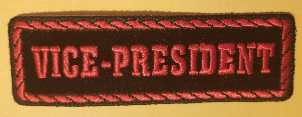 VICE PRESIDENT Club Officer Embroidered Patch Worldwide shipping-image