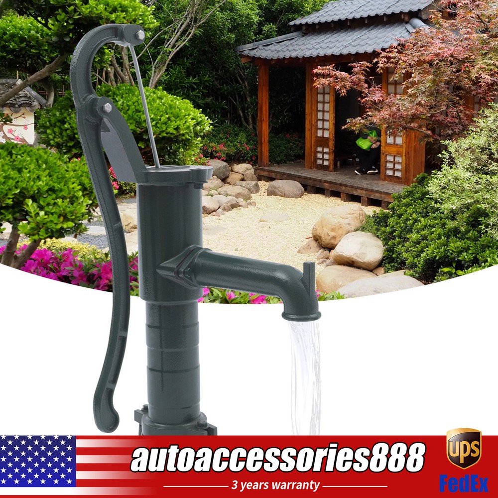 Hand Well pump Manual Deep Water Pump Cast Iron Handheld Press Garden