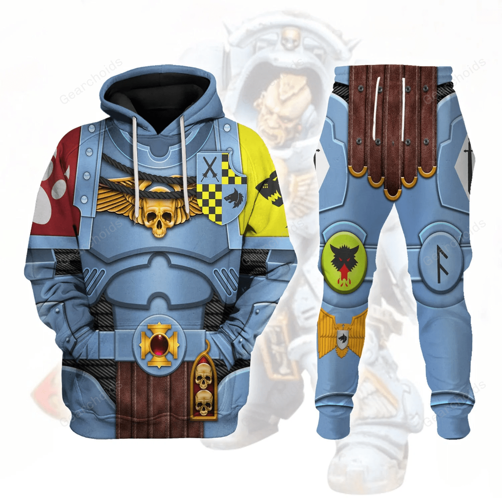 Custom Space Wolves Captain Cosplay Set - Hoodie & Sweatpants-image