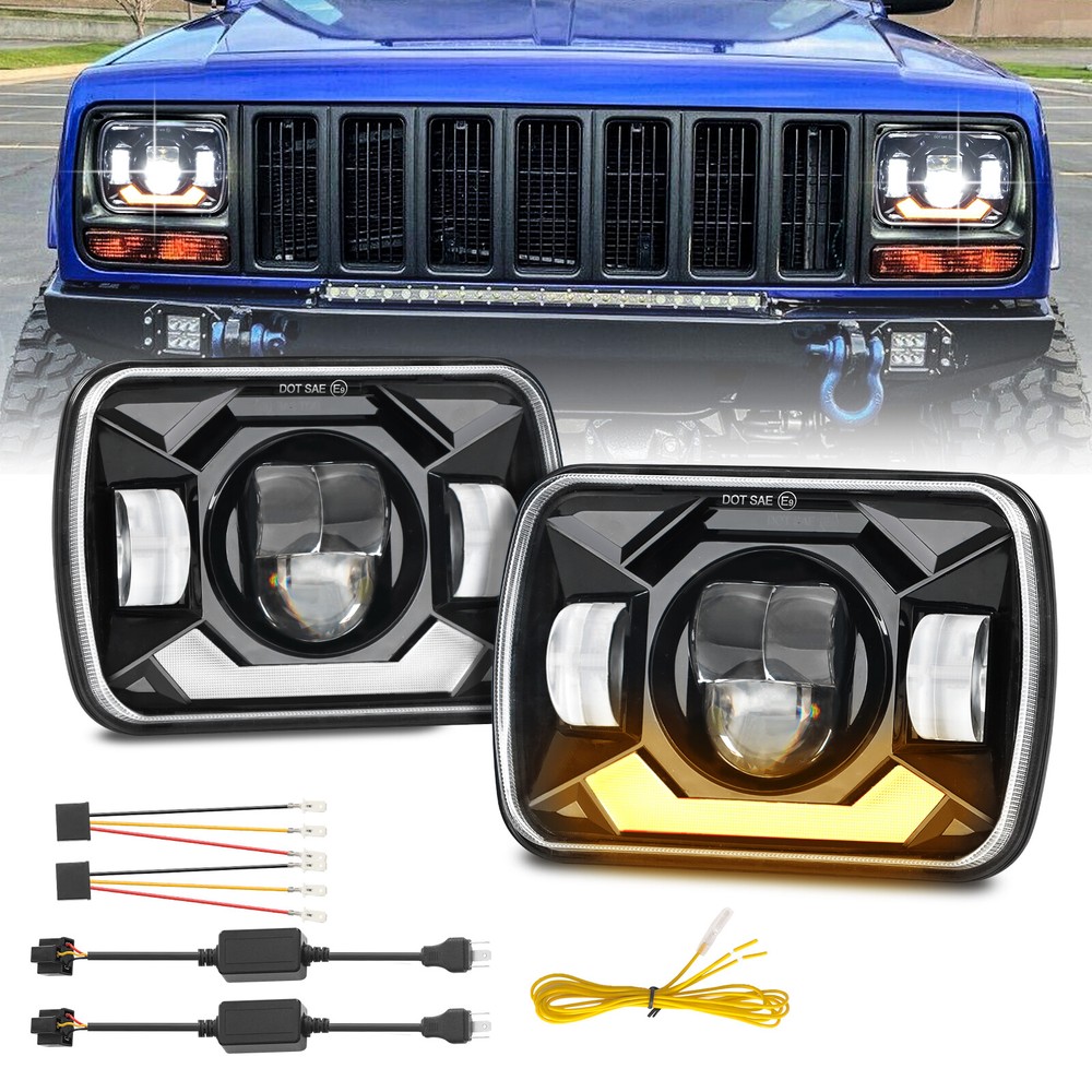 5x7 7x6 LED Headlight Hi-Lo Beam DRL for 1982-1995 Toyota Pickup 4Runner Truck