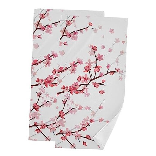 Pink Cherry Blossom Hand 28.3x14.4 Inch(2PCS) Pink Cherry Blossom Floral Sakura