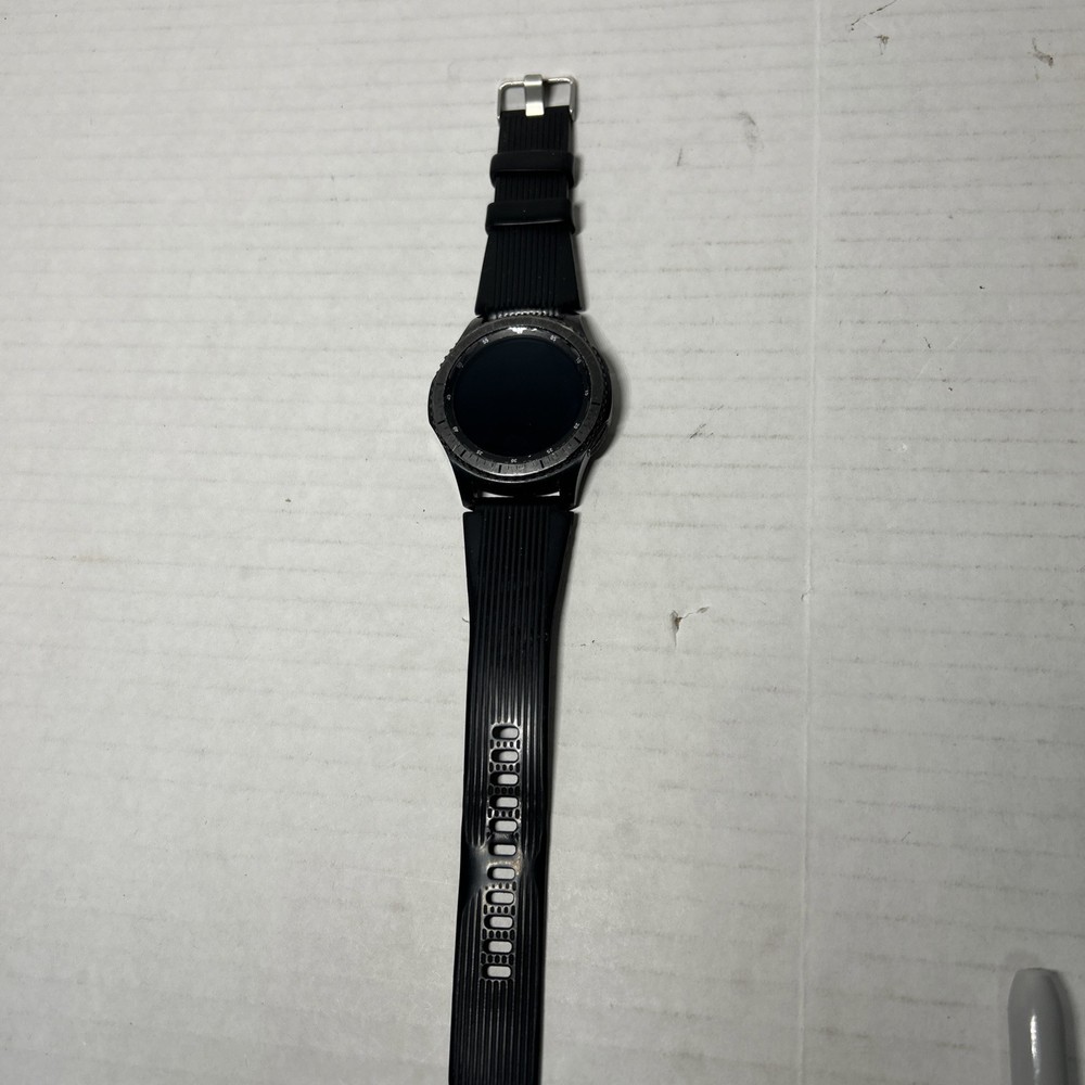 Samsung Gear S3 Frontier Black Stainless Steel Watch for Parts or Repair