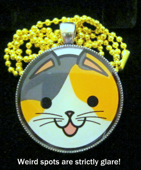 Calico Cat Necklace - Handmade Resin