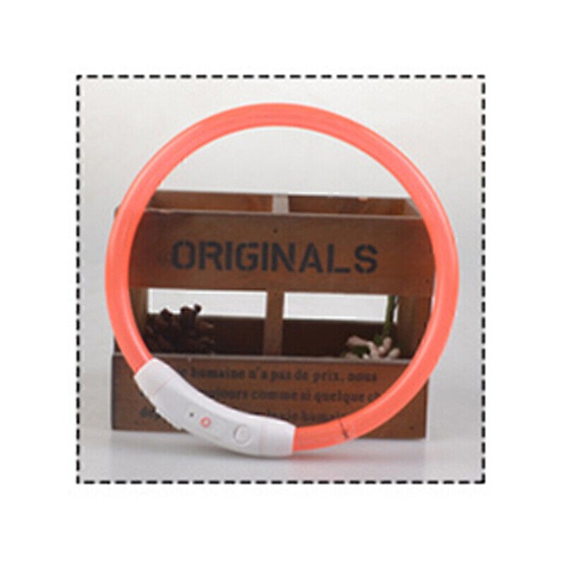 Rechargeable LED Dog Collar Necklace with USB Cable Adjustable Length