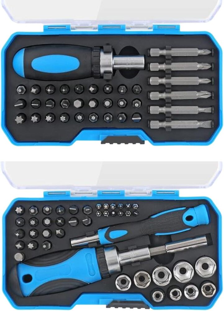 44-Piece Ratchet Screwdriver Bit Set for Home, Garage & Auto Repair