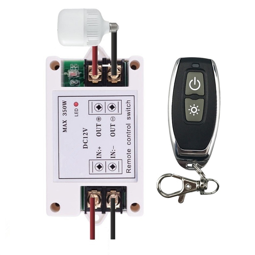 H12V DC 40A 350W RF Wireless Remote Control Receiver With 433mhz Remote Control
