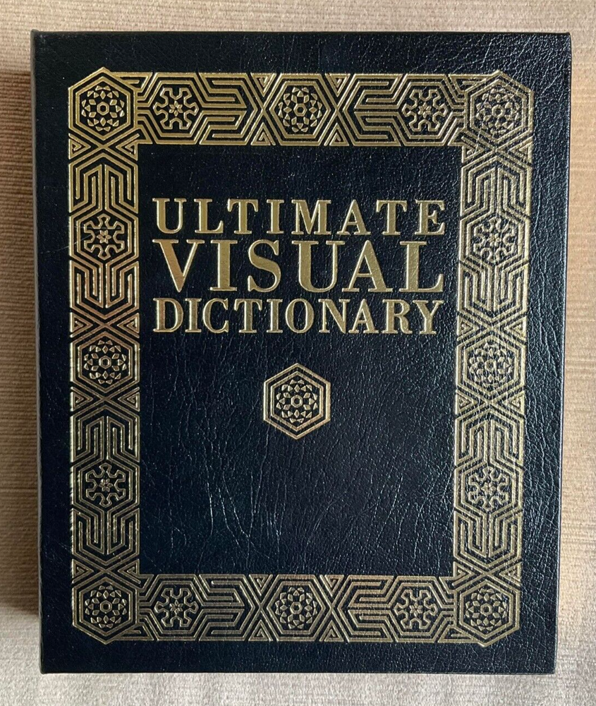 Ultimate Visual Dictionary with Color Illustrations and Luxurious Leather Design-image