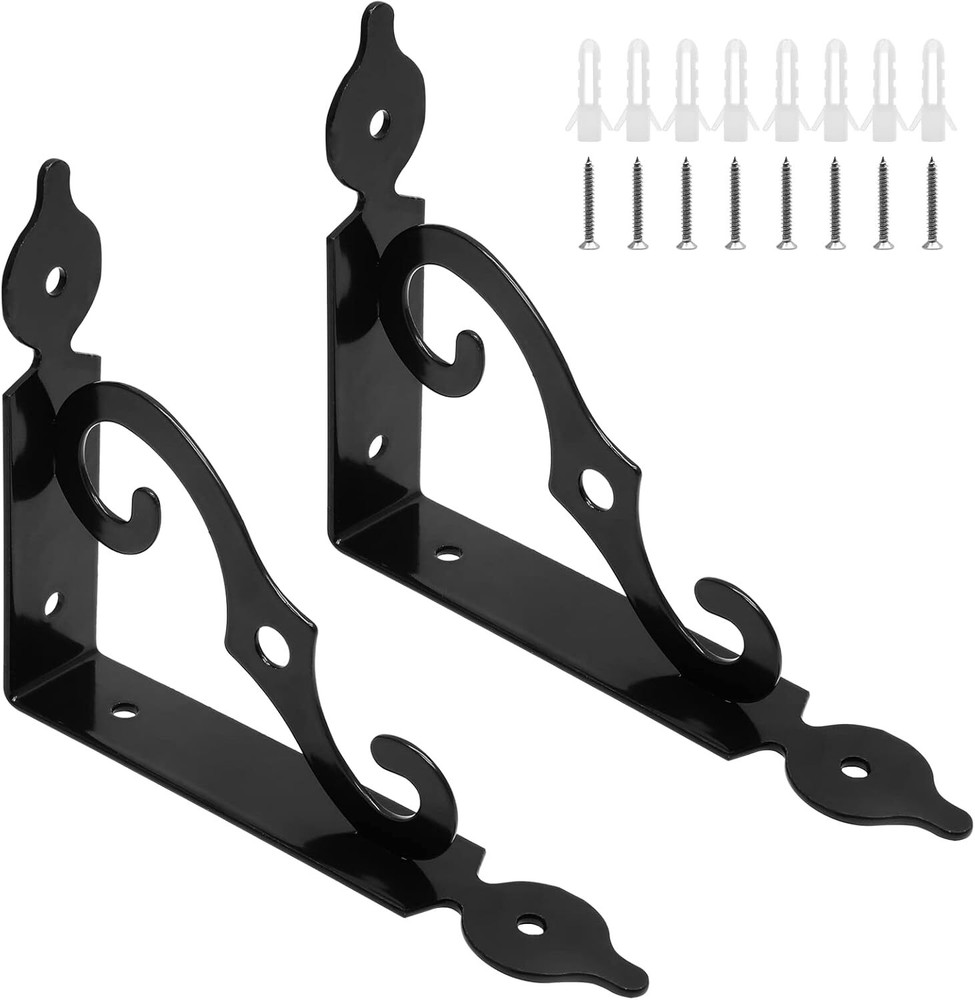 luomorgo 2 pcs l bracket decorative shelf brackets wall mounted l shape floatin