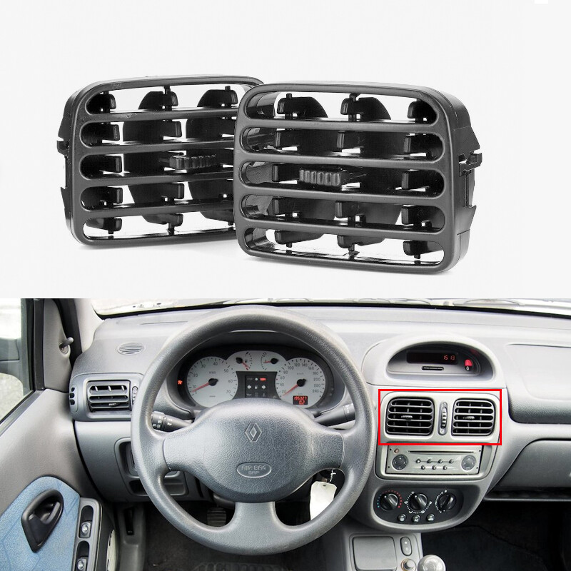 2pc Interior Center Console Air Intake Grille For Renault Clio II 1998-01 THALIA