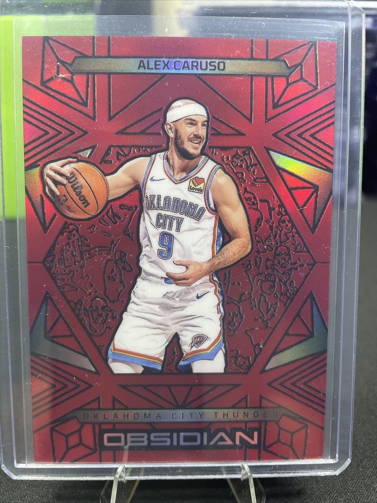 2024-25 Panini Obsidian - Alex Caruso #80  Electric Etch Red Flood