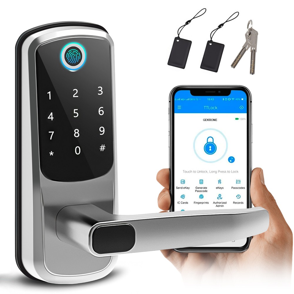 Biometric Fingerprint Smart Lock with Keypad and App Access for Keyless Entry-image