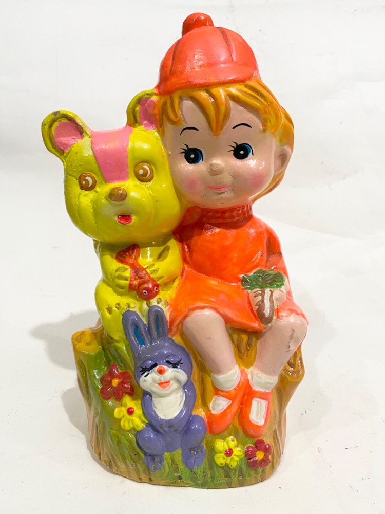 Vintage Chalkware Coin Bank 9.5