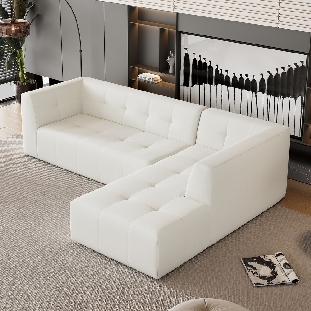 Modern Minimalist Modular Sofa Set 112.2x74 Inch Living Room Combination
