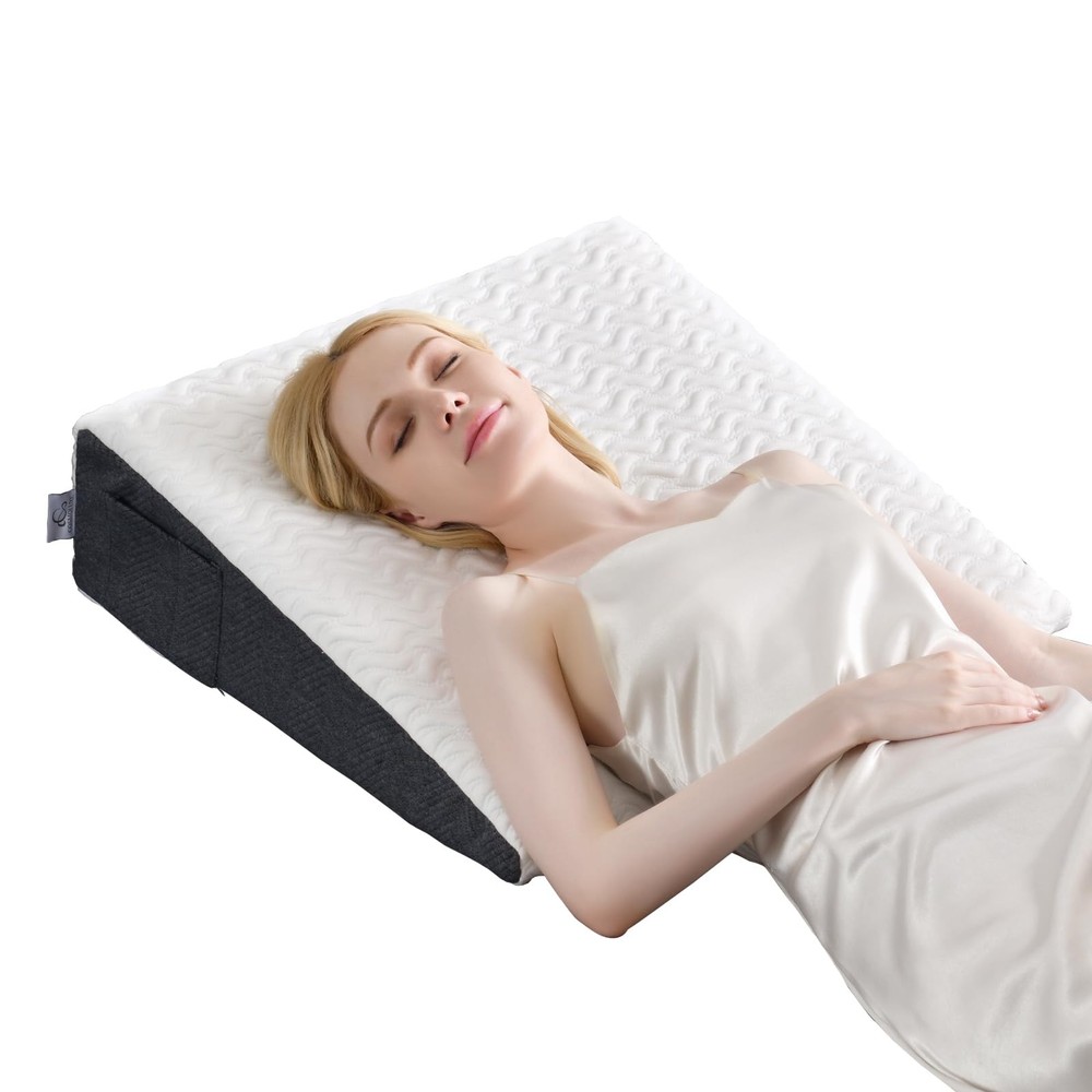 7.5 Inch Cooling Memory Foam Bed Wedge for Acid Reflux Relief