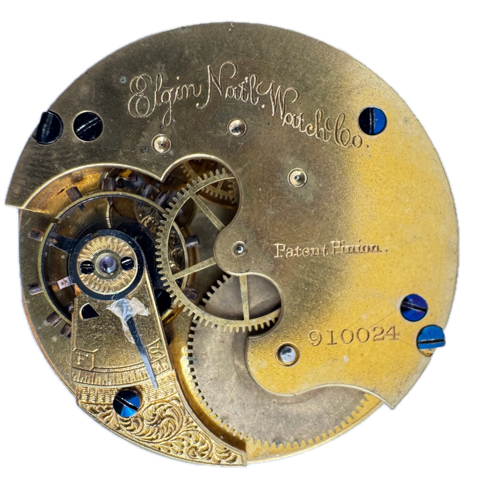 Antique 8s 1882 Elgin 7 Jewel Mechanical Hunter Pocket Watch Movement 64 USA