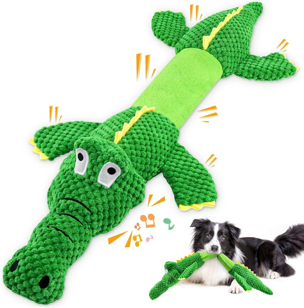 Dog Toys for Large Dogs: Squeaky Dog Toys Plush Dog Chew Toys Tough Tug of War