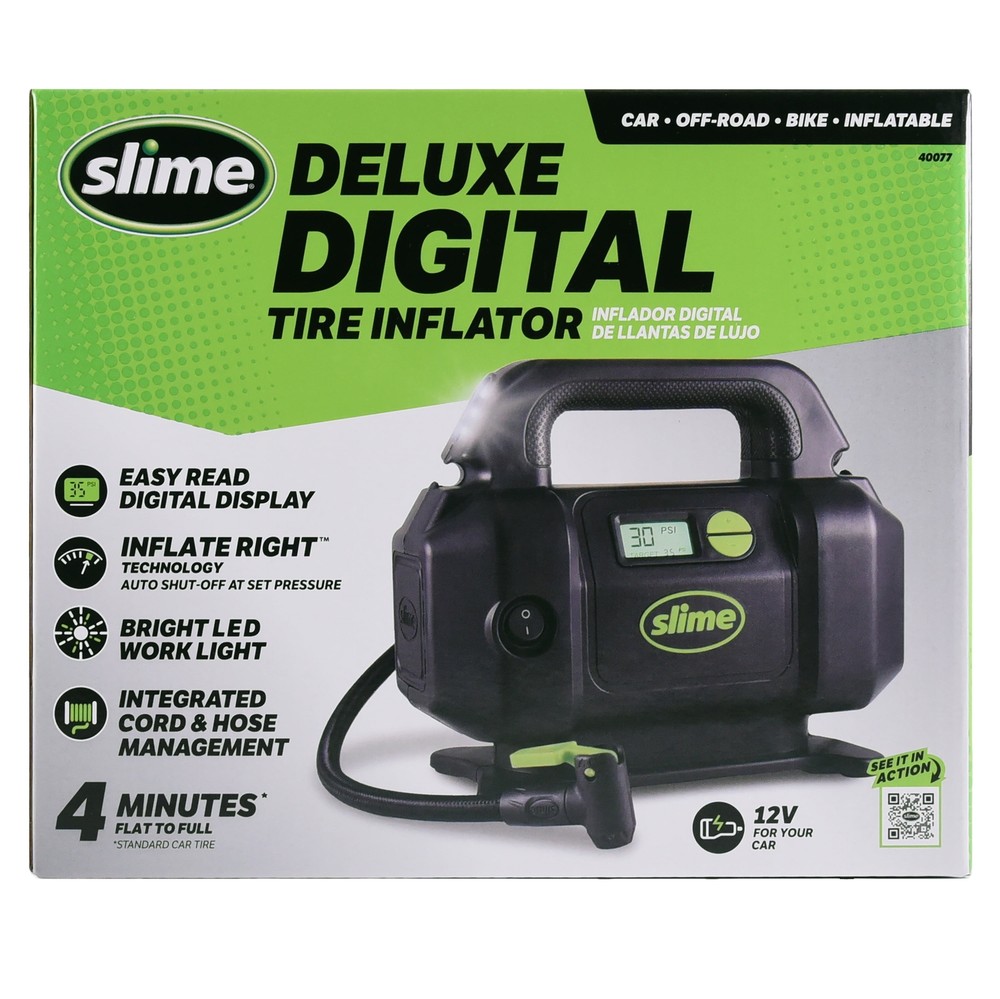 12V Deluxe Digital Tire Inflator Air Pump with Pressure Gauge - 40077