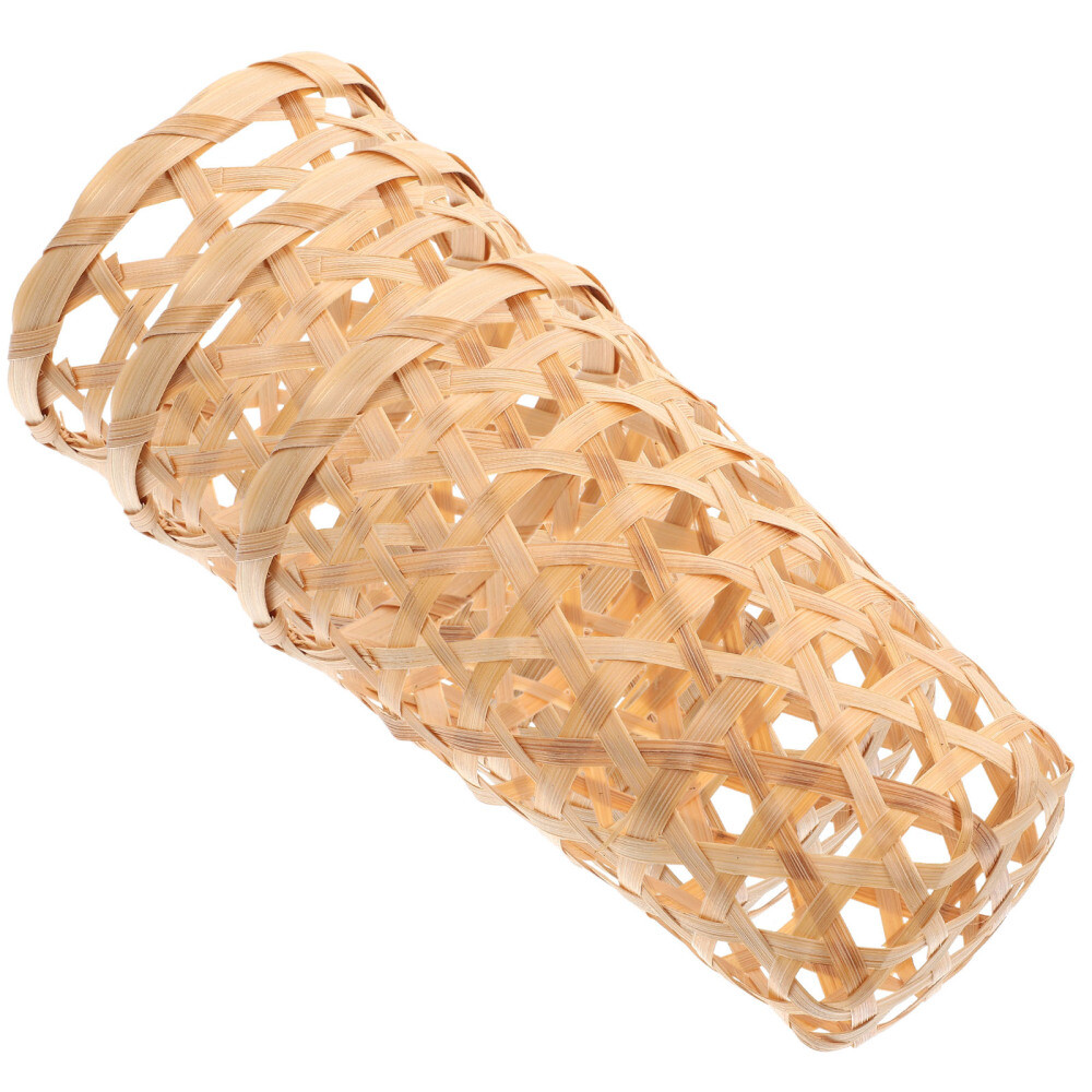 3 Pcs Round Wicker Baskets Little with Handle Bamboo Practical